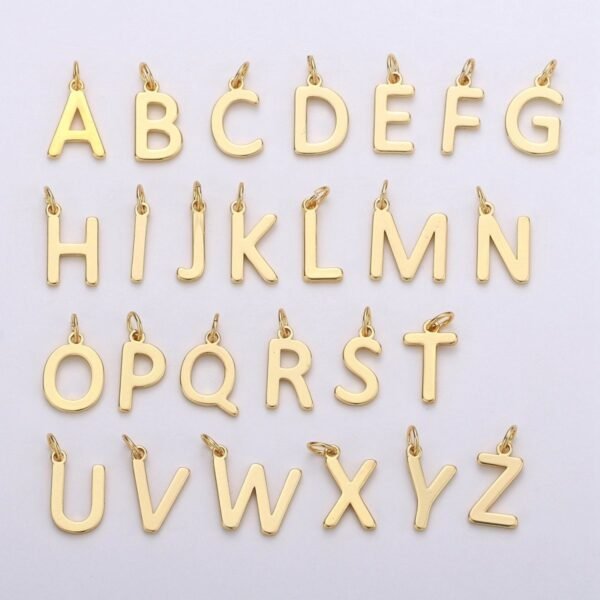 14k Gold Filled Personalized Initial Charm Initial Pendant, Letter Charm, Minimalist Alphabet Letter Charm, Monogram Charm Add On Charm A-113 to A-125